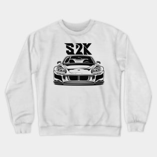 S2000 front BLack Print Crewneck Sweatshirt